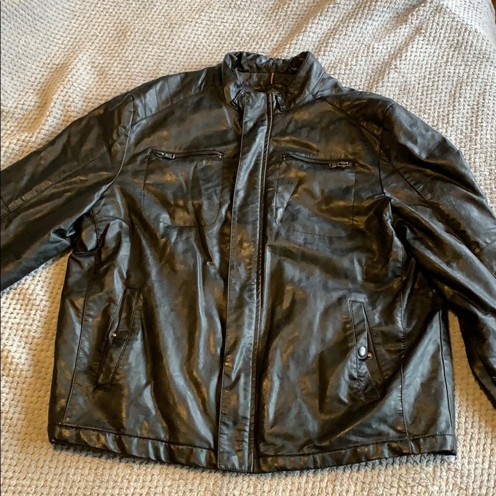 Faux leather Kenneth Cole jacket.